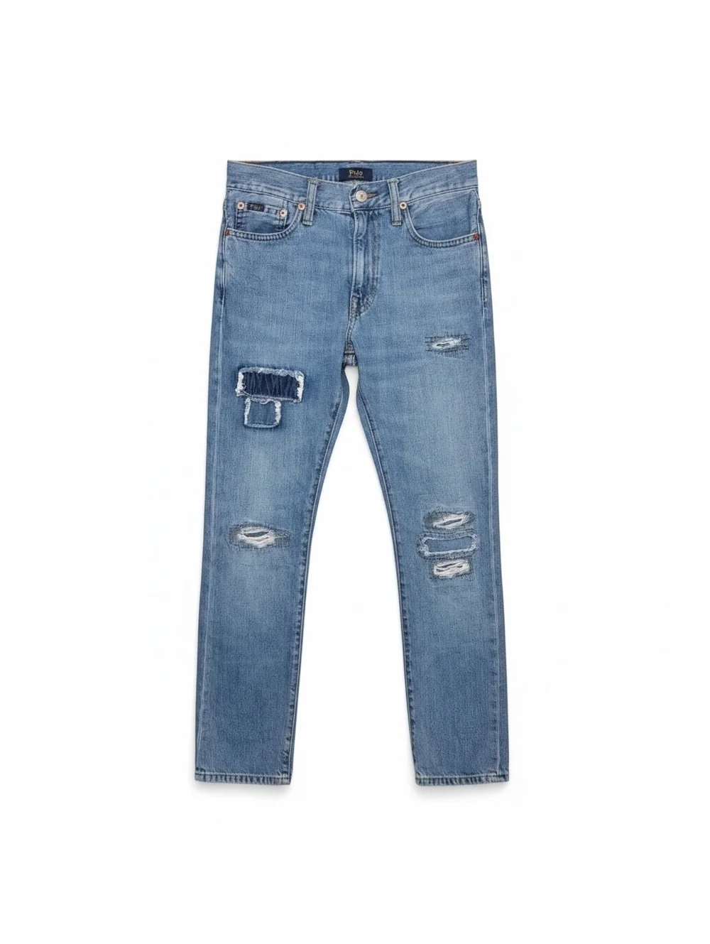Polo Ralph Lauren Boys Sullivan Slim Distressed Repaired Jeans Size 12 EUC